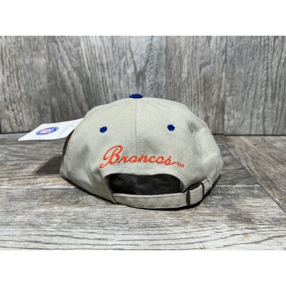Vintage 90's Denver Broncos Team NFL Drew Pearson Tan Strapback Hat NWT - Picture 6 of 8